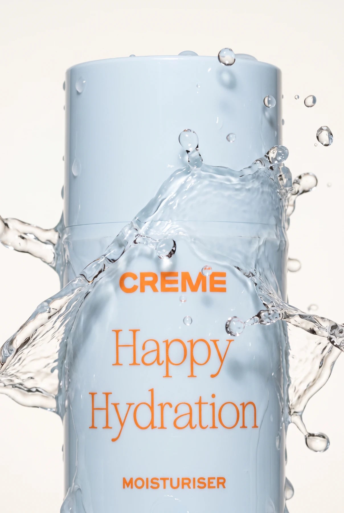 Happy Hydration moisturiser surrounded by water