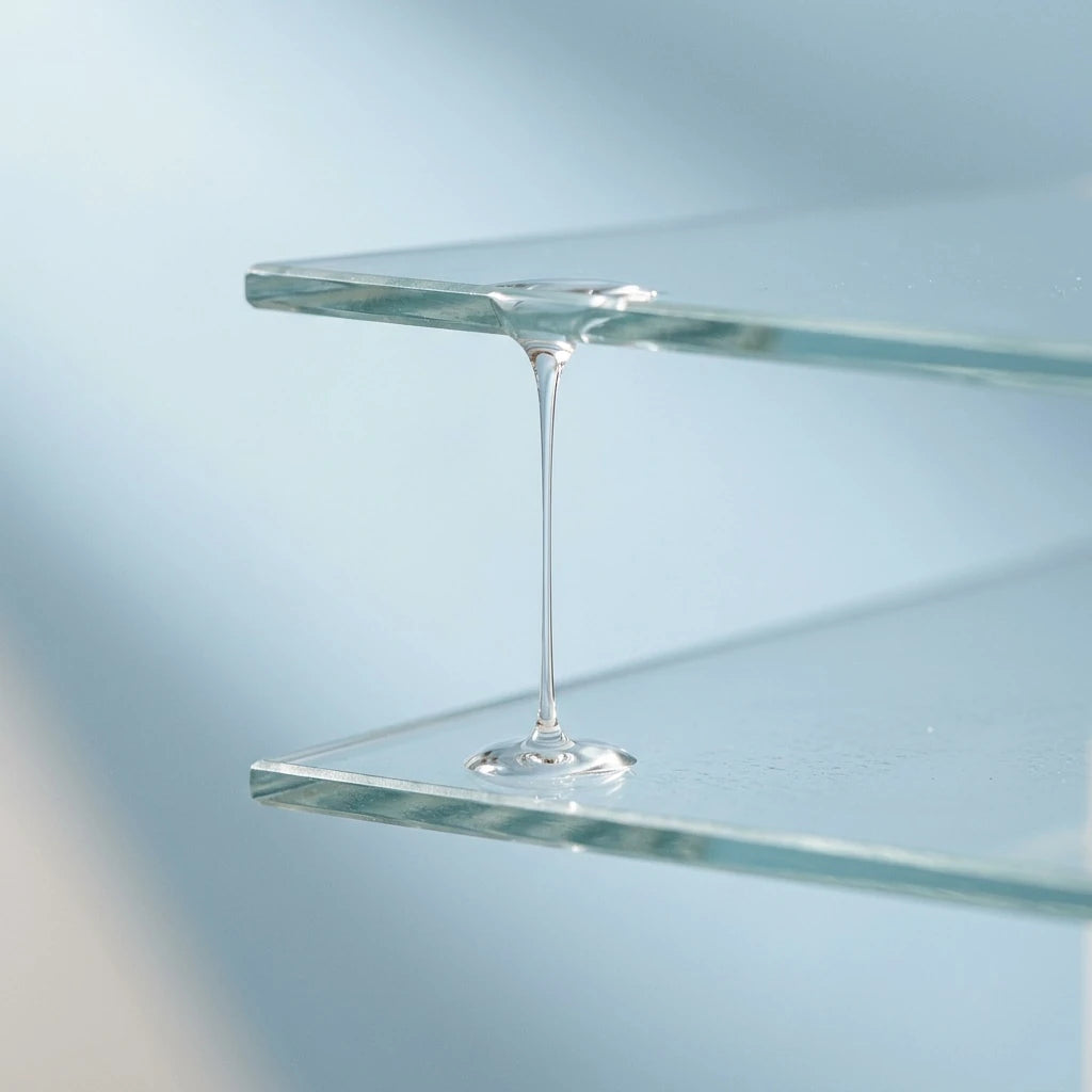 Clear texture between glass surfaces